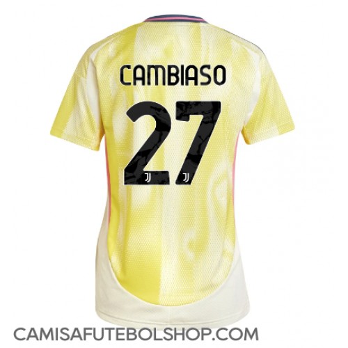 Camisa de time de futebol Juventus Andrea Cambiaso #27 Replicas 2º Equipamento Feminina 2024-25 Manga Curta